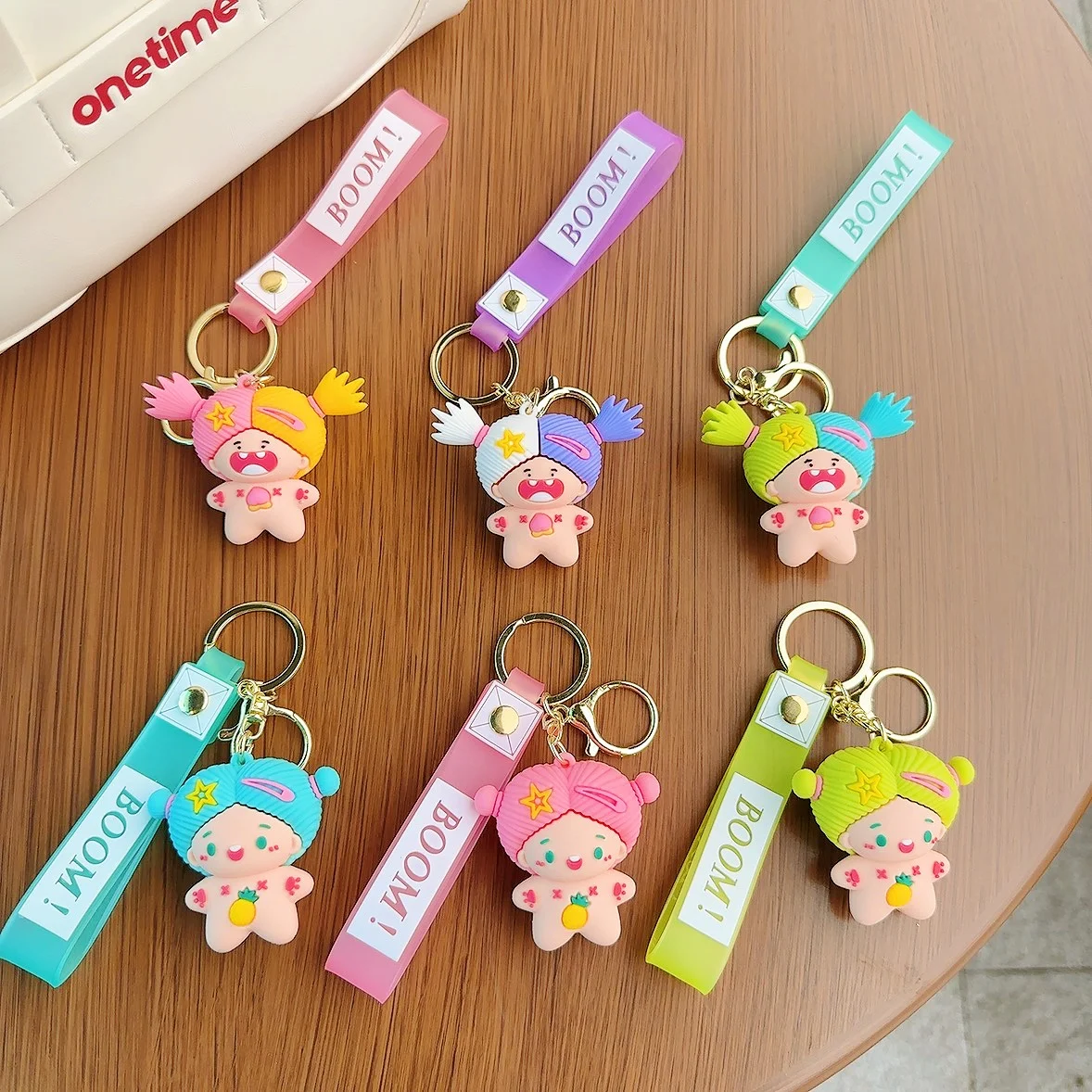 Factory wholesale creative funny cute Clown doll key chain delicate Car pendant bag key ring small gift promotional keychains