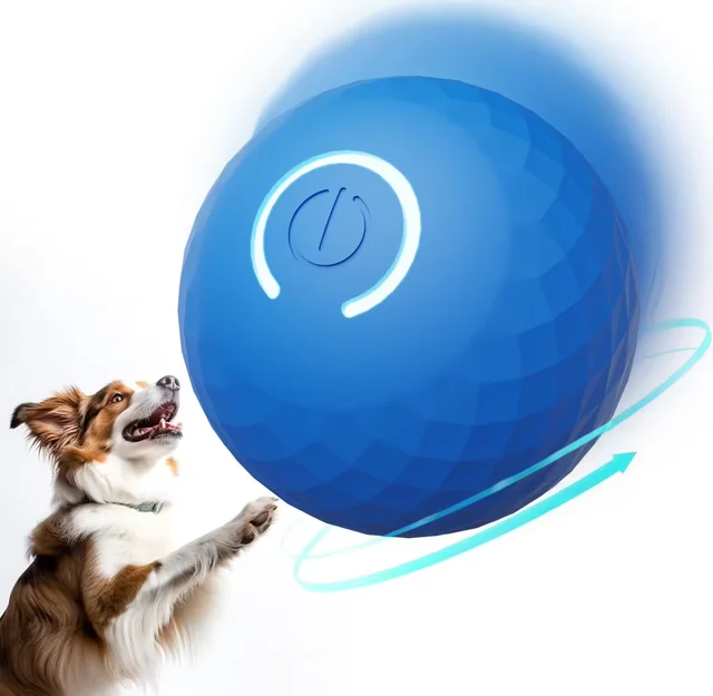 Custom logo Automatic Rolling Ball Toy Durable Dog Chew Ball Toy Pet GrindingTeeth Toy Dog Jumping Ball