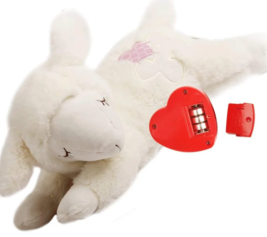 all for paws comfort heart beat sheep dog toy