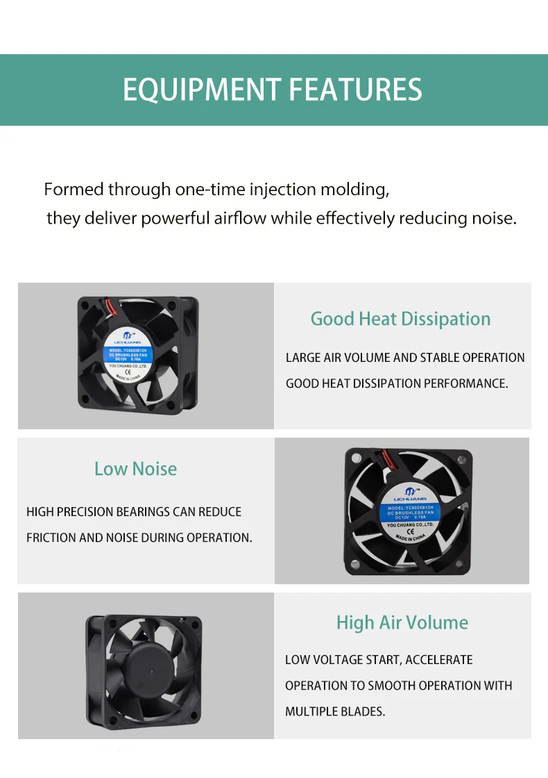 Brushless Axial Fan, YC6025, 5V, 24V, 12V - detail 6
