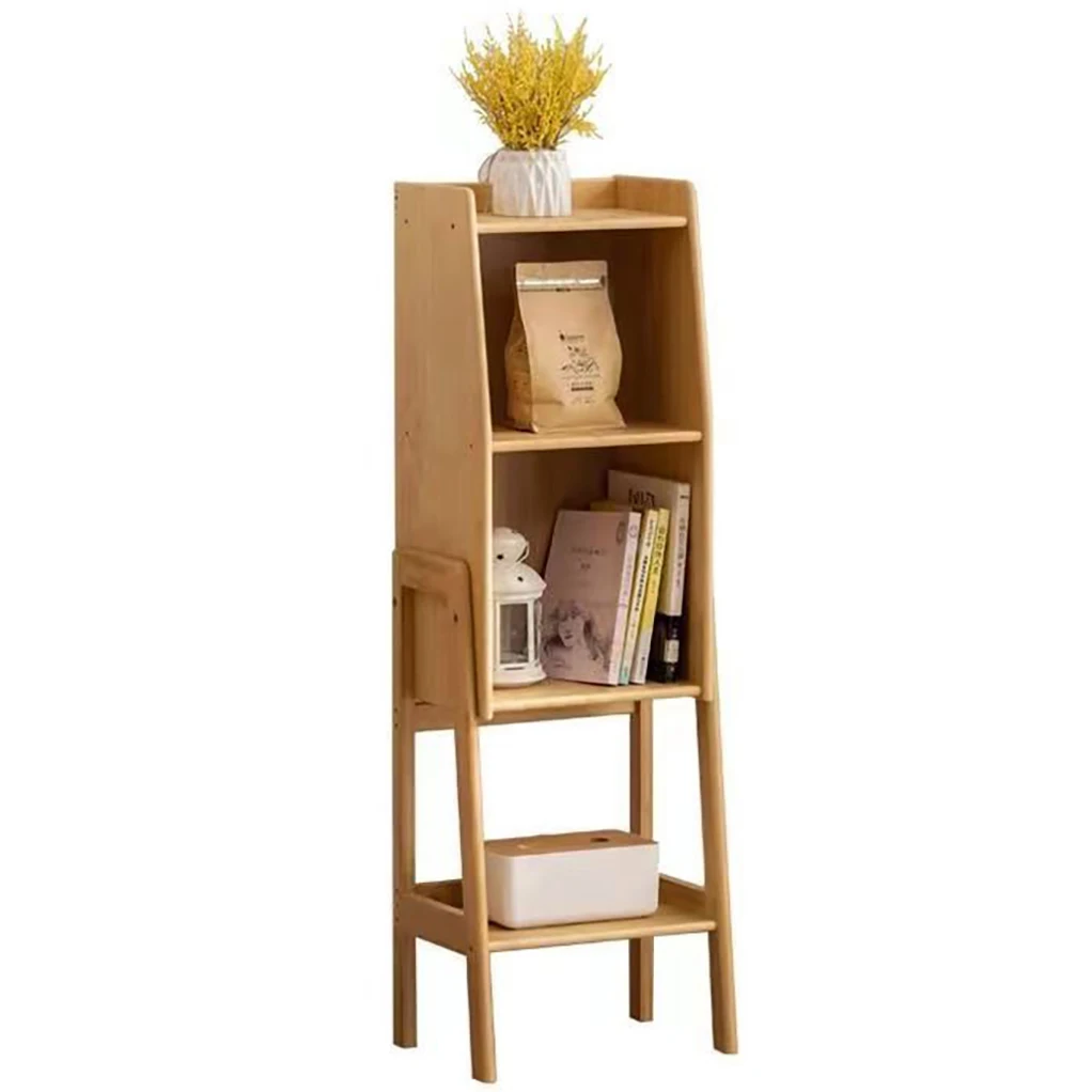 Multifunctional Wooden Bookshelf Book Storage Rack Multi-Layer Article Bamboo Storage Rack Cabinet Suitable for Home Office Use