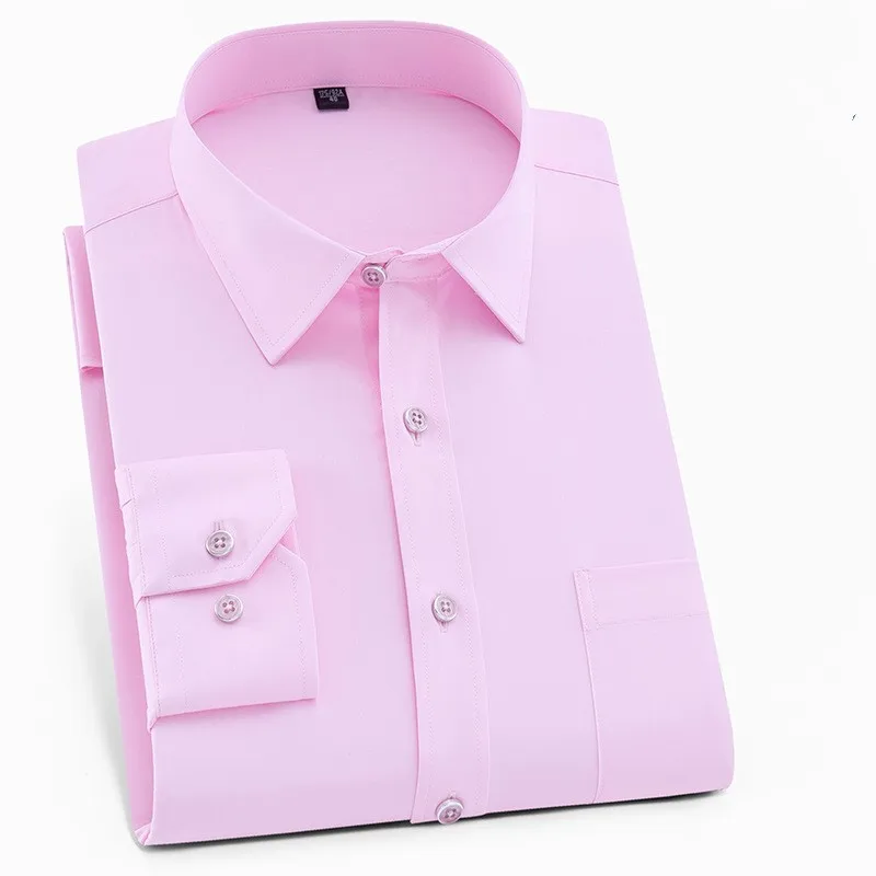 OEM ODM Factory Manufacture Long Sleeve Plain Men Suit Shirts Plus size Men Formal Dress Shirts