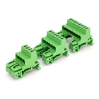 Block 5.08 Pitch 2 3 4 5~16 Way Plug In Terminal Block YE3430-508 Replace UK Terminal Block For 35mm Din Rail