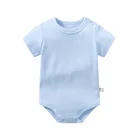 Organic Baby Organic Cotton Baby Shoulder Button Short-sleeved Romper Pure Cotton Jumpsuit 1 Piece