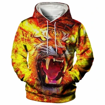 Hot selling wholesale adventure lion sweatshirts hoodies jacket 3d animal wolf printed anime hoodies for men