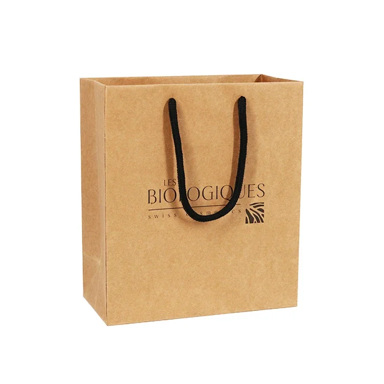 New Brown Paper Bag Flexography Brown Paper Bags Customized Kraft Brown