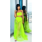 Beachwear 2021 V-Nice Swimwear Bikini Swimsuit Net Gauze Wrapped Breast Sexy Beachwear 2 Piece Set