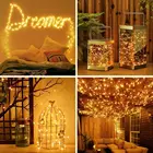 Outdoor Lights Outdoor Christmas Tree Decor Copper Wire Solar Fairy Lights 5 Meters With 50 Leds