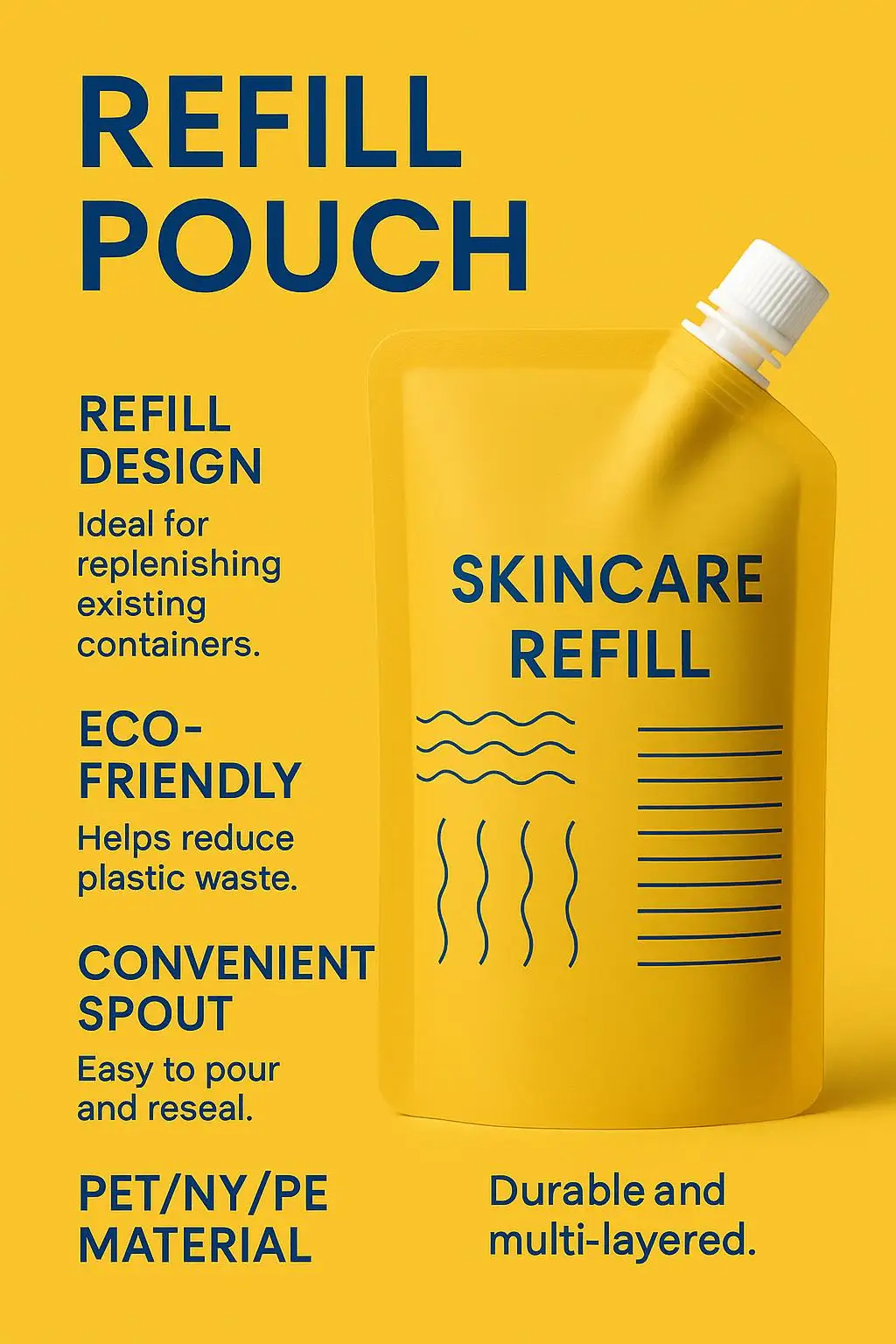 Reusable Liquid Cosmetic Spout Pouch Refill Bag for Shampoo & Skin Care - detail 3
