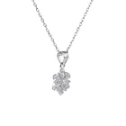 Charm Women's Charm Christmas Gift Christmas Snowflake Zircon 925 Sterling Silver Jewelry Necklace