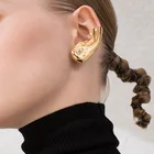 Plated Brass Earrings High Quality 18K Gold Plated BRASS Earlobe Clip Earrings E191121