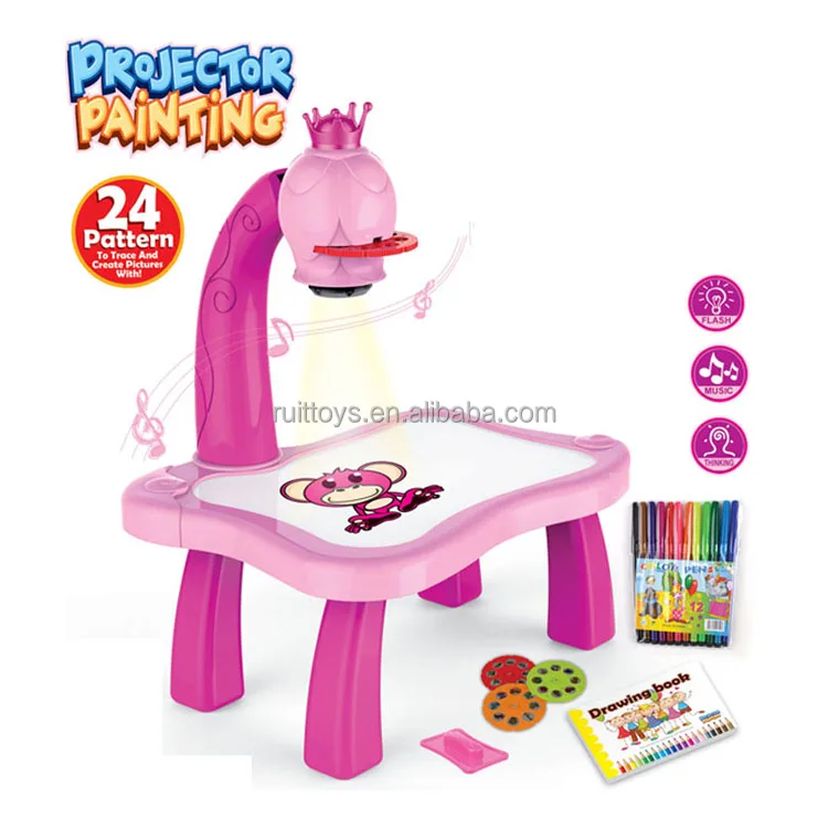 24 Patterns Creative Pictures Children's Drawing Board Projector Painting Set Kit for Kids