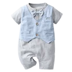 Baby Clothes Hot-selling 100% Cotton Baby Clothes Set In 2020 Fake Two-piece Baby Romper