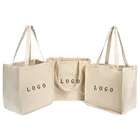 Shopping Bag Shopping Wholesale High Quality Blank Custom Print Natural Cotton Canvas Shopping Tote Bag With Logo