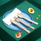 Cutlery Set Eco Friendly Biodegradable Disposable Bamboo Cutlery Set