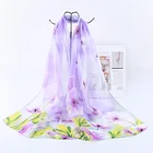 Spring Scarf Spring And Autumn Women's Long Chiffon Scarf Gauze Beach Towel Dual-use Long Shawl Silk Scarf