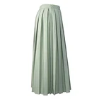Long Skirt High Quality Fashion Design A Line Pleated Flared Lady Long Skirt For Women