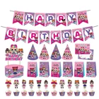Decorations Paper Pink Birthday Decorations LOL Party Supplies For Girls Banner LOL Cake Topper LOL Birthday Paper Bag