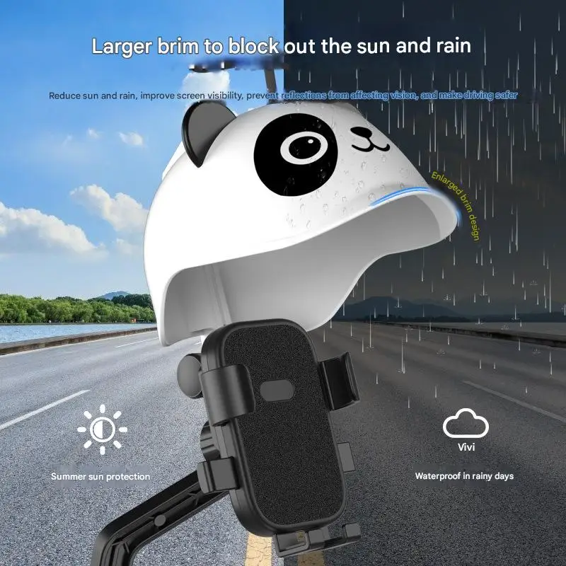 2025 Hot Motorcycle Mobile Phone Holder Sunshade Umbrella Phone Holder Waterproof Helmet Phone Holder