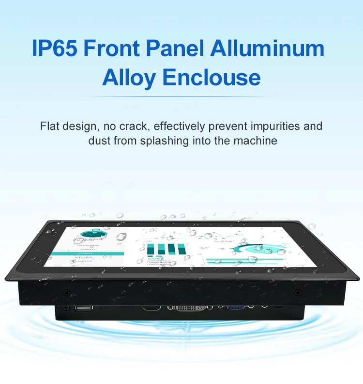 10.1 Inch 1280*800 HD VGA Non Touch Screen Metal Aluminum TFT Embedded Pure Flat OEM ODM Industrial LCD Monitor