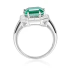 Jewelry Brand New With High Quality DIY Jewelry Green Stone Ring Silver Jewelry For Women