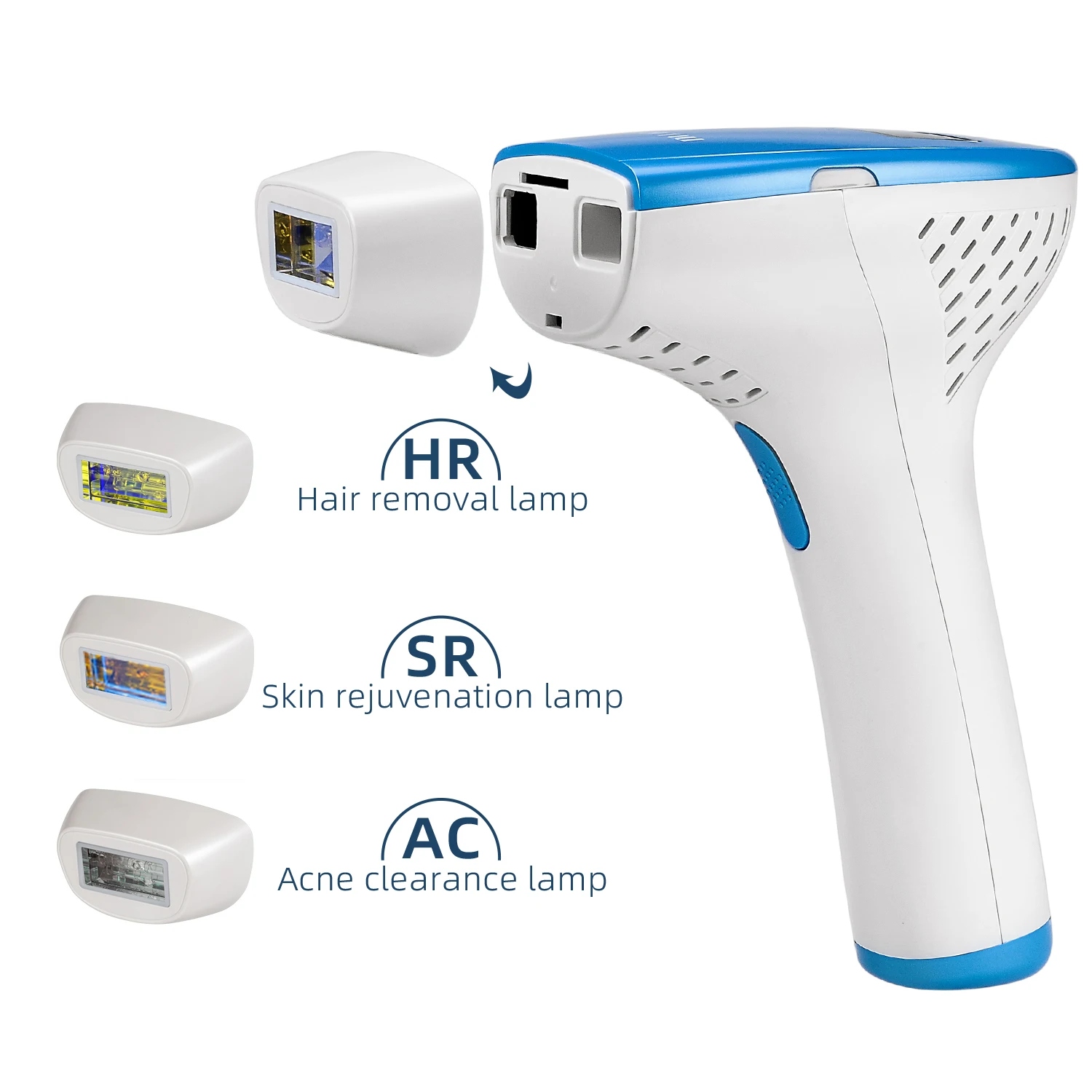 Portable IPL Laser Epilator UK Plug Powered Pulsed Light System for Home Use for Skin Rejuvenation and Body Hair Removal
