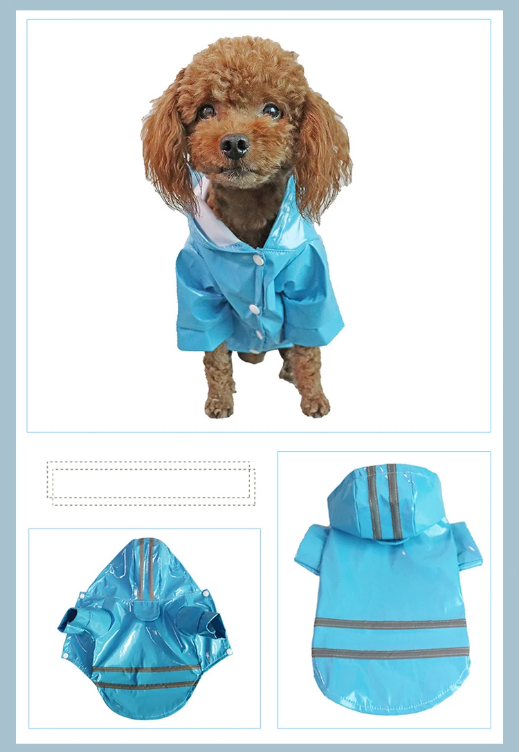 Adjustable Waterproof Reflective Coat Jacket Pet Dog Raincoat