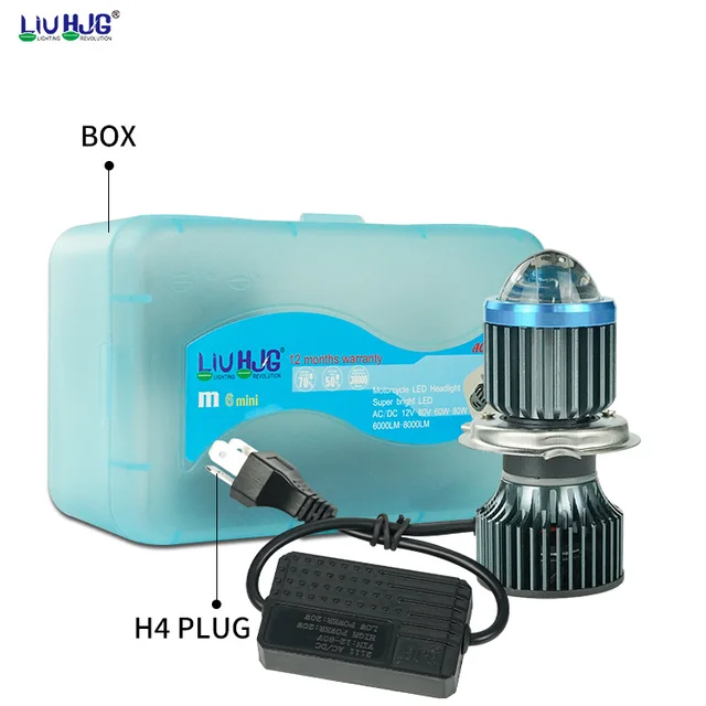 LiuHJG Hot Sale Motorcycle Lighting Systems12v H4 Motorcycle Headlight Led Light Bulb For Motorcycle Cars