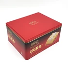 Food Tin Box Wholesale Custom Food Grade Rectangular Biscuit Cake Candy Cookie Tin Box