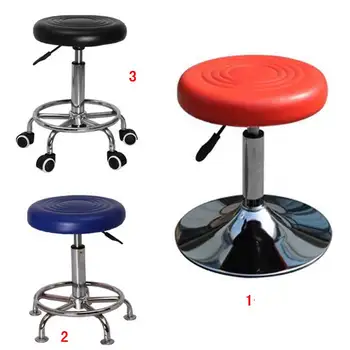 Direct Manufacturer Small Round Stool Barber Shop Mobile Wheel Barber Chairs Lift For Hairdressing