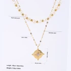 Necklace Chain Pearl Pearl Wholesale Women's Jewelry Stainless Steel Necklace Gold Double Chain Necklace Pearl Necklace