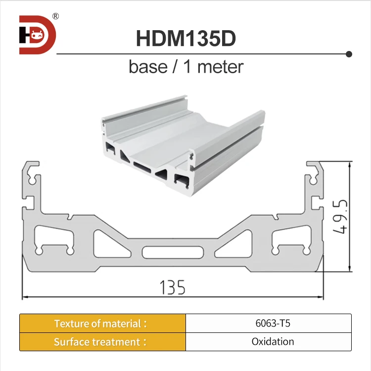 135 Wide Module Aluminum Profile Slide Table Linear Linear Motion Platform Slider Mechanical Arm Synchronous Belt Customization details