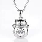 Jewelry Sterling Chains Chain Necklaces Price Silver Jewelry Cat Pendant Necklace Import S925 Italy 925 Sterling Silver Chains Link Chain Necklaces Rhodium Plated Cute Animal