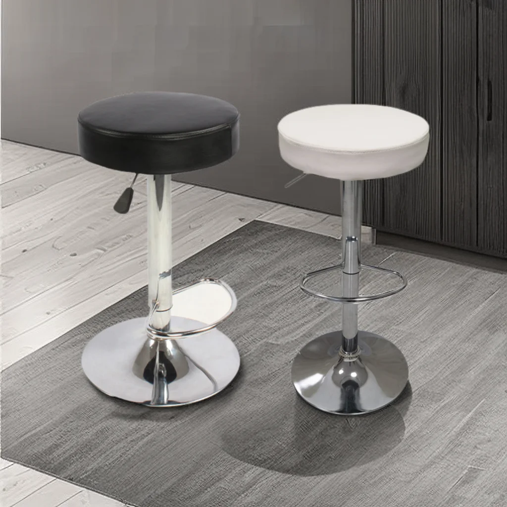 Cheap Swivel Bar Stool High Chair Nordic Style Restaurant Furniture Height Adjustable Modern Leather Counter Stools Bar Chairs