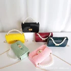Ladies 2021 Rhombus Mini Fashion Trends Ladies Bags Ladies Kid Jelly Handbag Cute With Chain