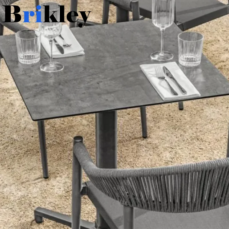 Brikley HPL Table with Compact Laminate Material and Aluminum Base manufacture