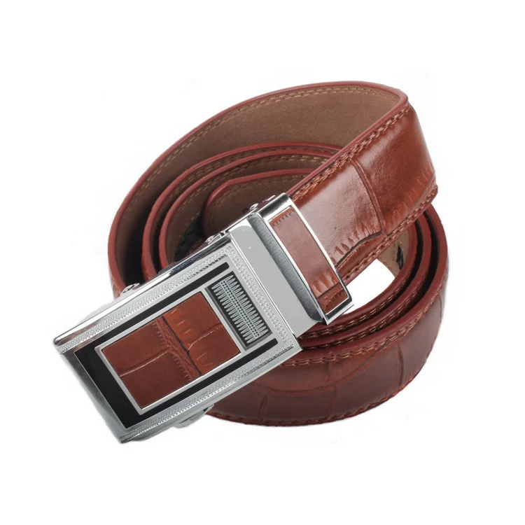 Wholesale men's business casual automatic buckle pu leather belt
