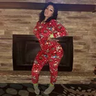 Christmas Sleepwear Wholesale Adult Christmas Pajamas Onesie Cotton Plus Size Women's Sleepwear