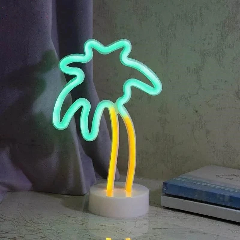 palm tree led neon lamp on table buy neon lamp neon light 3d table lamp led neon lamp product on alibaba com