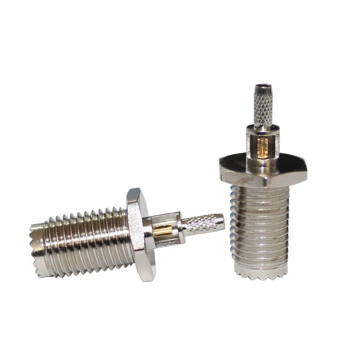 Mini UHF-C-KY1.5 RF Connector Window Type All Copper Mini UHF Female Connector for RG316 RG174 Cable manufacture
