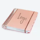 Planner Planner A5 Custom Printing Pink Paper Bound Hard Cover Customize Daily Journal B5 A5 Agenda Spiral Planner 2021