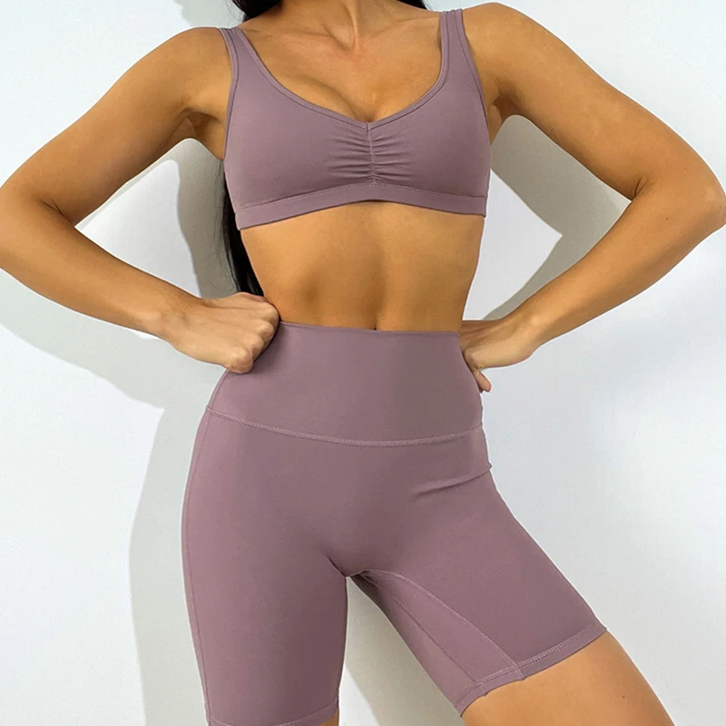 Wholesale3 Pieces Sportswear Active Wear Sports Bra And High Waist Leggings Sets Workout Fitness Wear Yoga Sets For Women