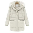 Coats Outerwear New Style Long Slim Hooded Blank Outerwear Zipper Manteau Femme Winter Coats For Ladies Women