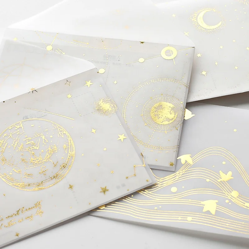 Wholesale Business Envelope Gold Foil Kraft with Pearl Paper Cardboard Paperboard Paper Coated Paper for Professional Use supplier