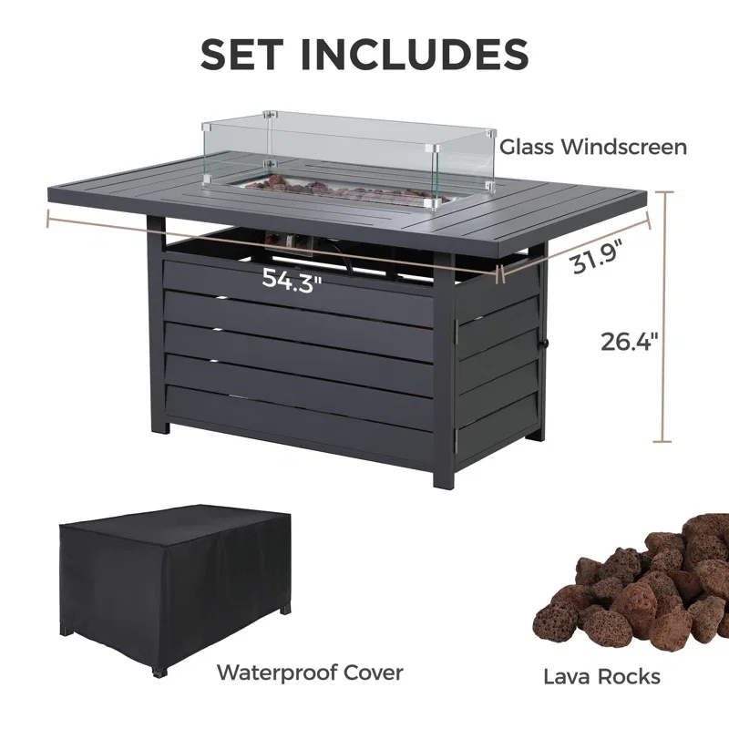 High Quality Factory Wholesale Garden Sofa Set Garden Furniture Sofa 4 Persons Outdoor Seating Group with Fire Pit factory