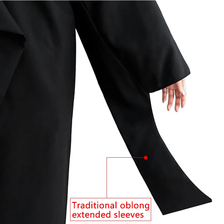 Unisex Black Deluxe Masters Graduation Cap and Gown With Hood 2023 Tassel details