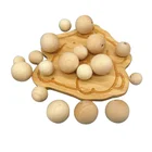 Wooden Beads High Quality Natural Wooden Hexagon Beads Solid Geometric Teething Beads