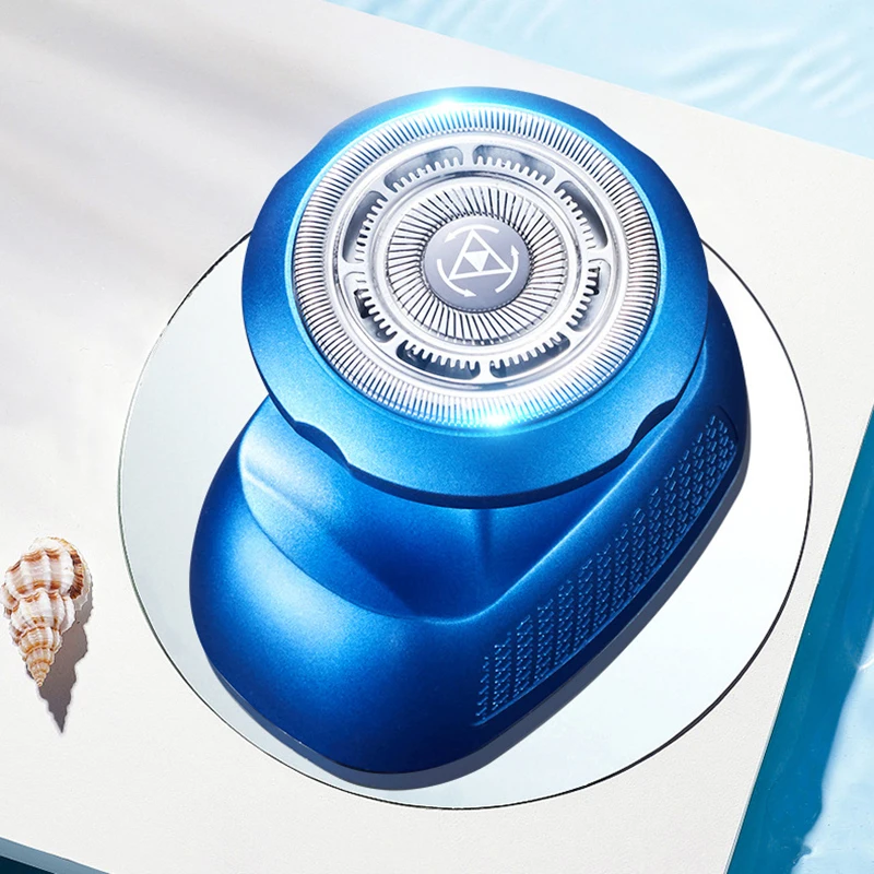 Portable USB Powered Rechargeable Rotary Electric Shaver Custom Trimmer Single Blade Razor Popular for Men's Face Household supplier