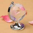 Silver Globes World Crystal World Globe With Silver Metal Stand MH-0053H