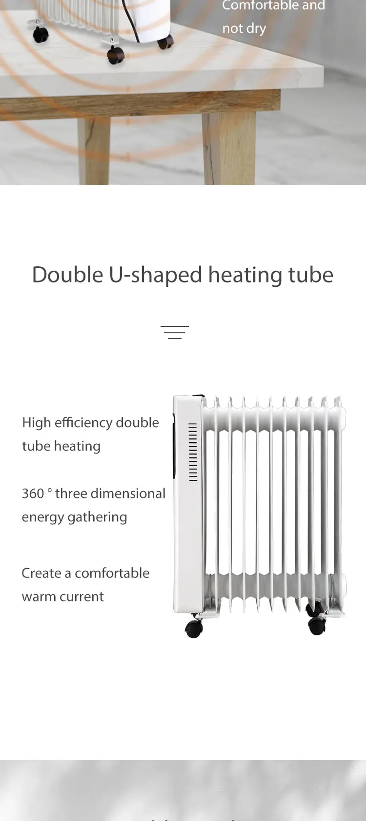 Fins Oil Filled Radiator, 1000/1500/2000W, Electric, DRO-132 - detail 10